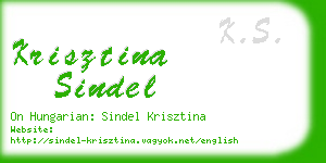 krisztina sindel business card